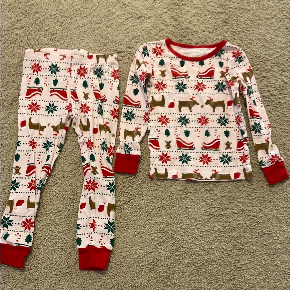 Carter's Red and White Holiday Pajama Set